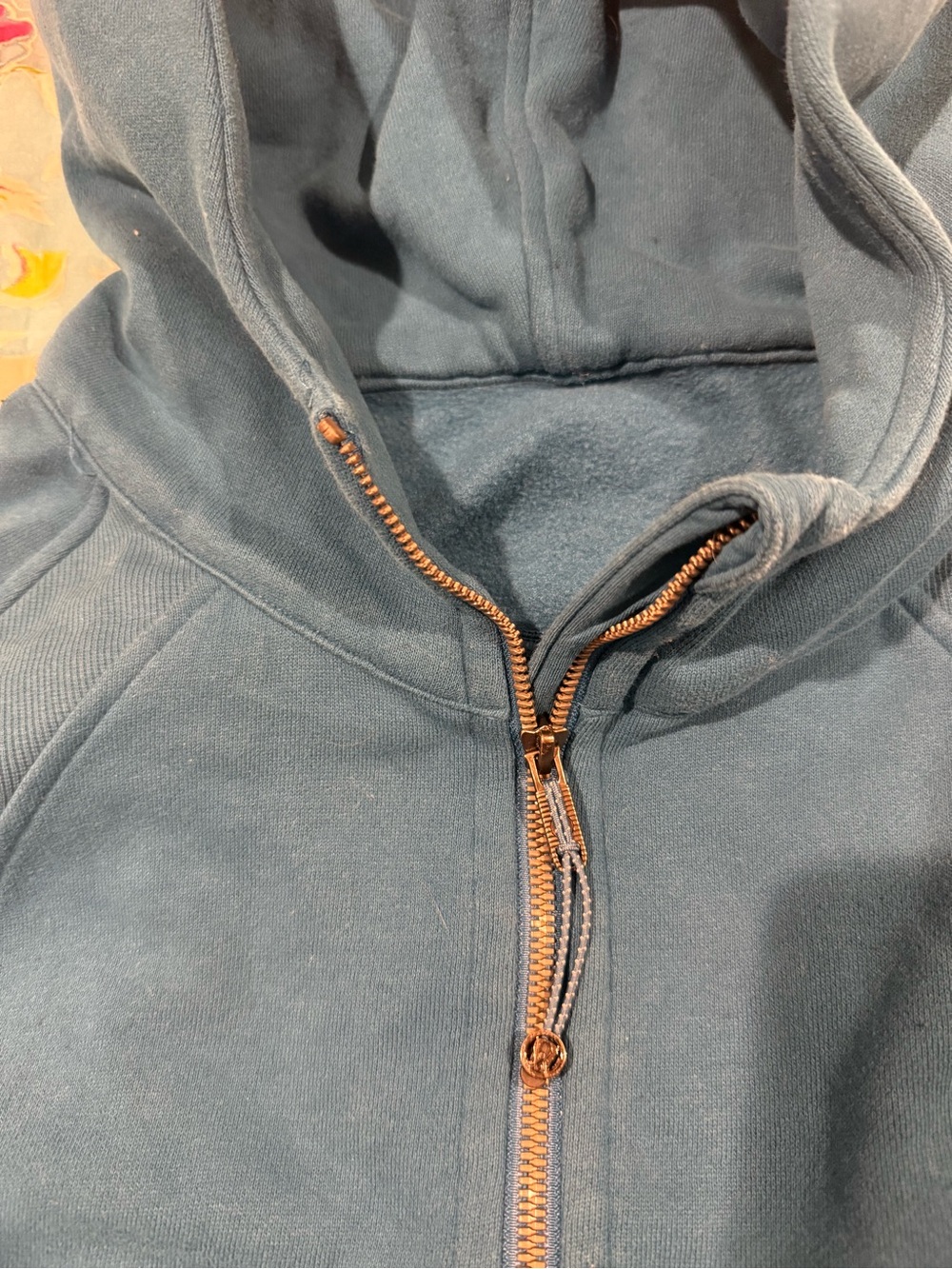 Women’s lululemon Teal Half-Zip Hooded Scuba Sweatshirt - Picture 5 of 8
